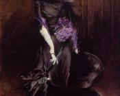 乔瓦尼 波尔蒂尼 : Portrait of the Marchesa Luisa Casati, with a Greyhound
